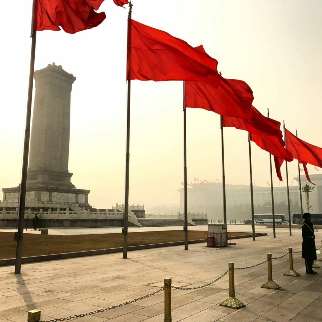 Beijing-Vlaggen-Tiananmenplein